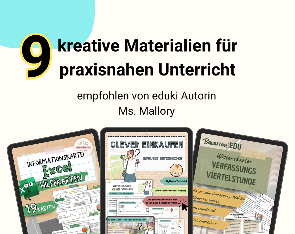 Unsere Autorin Ms. Mallory empfiehlt 9 Materialien für praxisnahen Unterricht